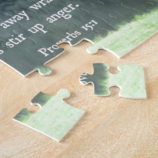 Puzzle Proverbes 15:1 Une réponse douce dégénère la colèr (Côté)