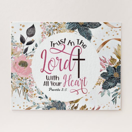 Puzzle Proverbes 3:5 Confiance dans le Seigneur Bible Ver (Horizontal)