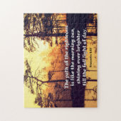 Puzzle Proverbes 4:18 Sentier de la Bible vertueuse Verse (Vertical)