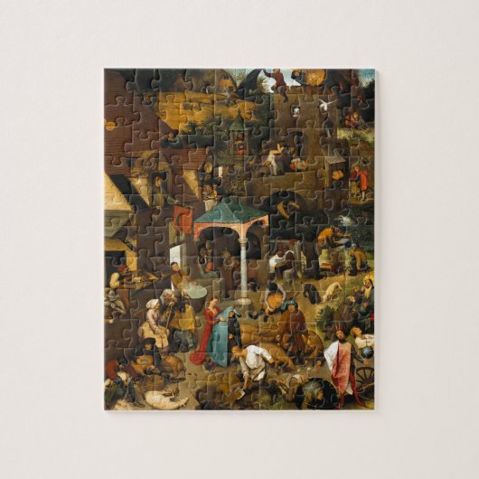 Puzzle Proverbes de Bruegel Netherlandish (Vertical)