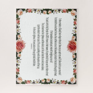 Puzzle PSALM-11, See the Children of Men, Pink Floral