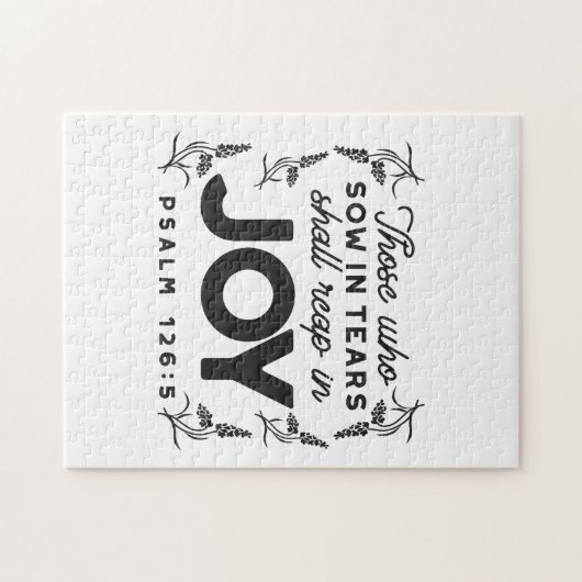Puzzle Psalm 126:5 Scripture Typography – Reap in Joy (Horizontal)