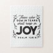 Puzzle Psalm 126:5 Scripture Typography – Reap in Joy (Vertical)
