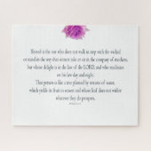 Puzzle PSALM 1:1-3 avec Fleur violette (Horizontal)