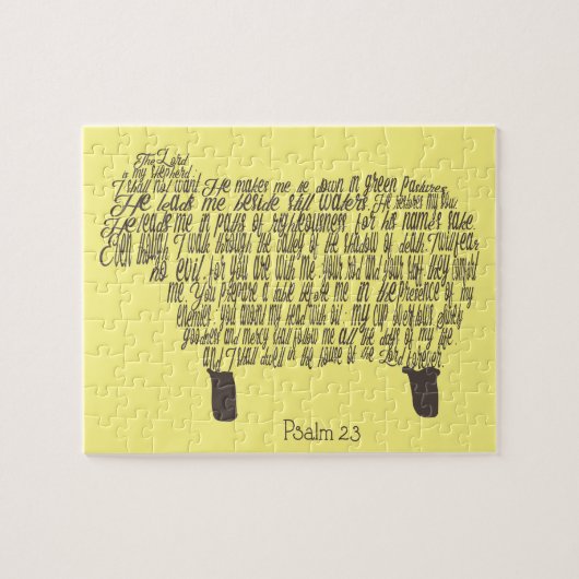 Puzzle Psalm 23 Bible Verse (Horizontal)