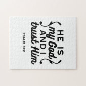 Puzzle Psalm 91:2 – Trust in God Christian Bible Verse (Horizontal)