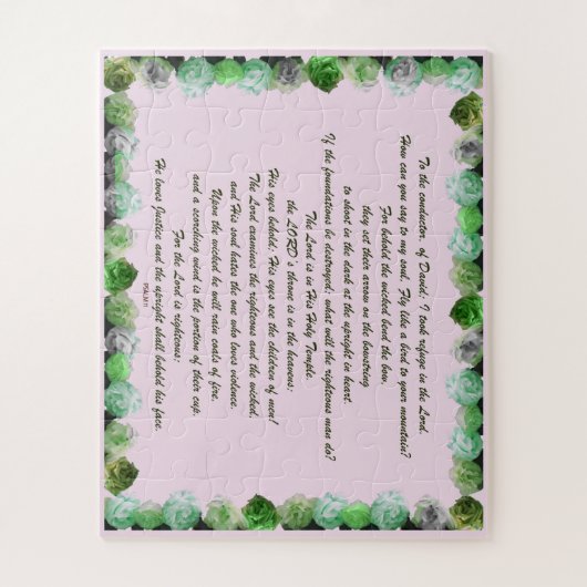 Puzzle Psaume 11 Conception des Écritures pour l'Art Vers (Vertical)