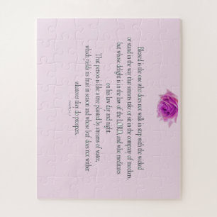 Puzzle Psaume 1, bless the One Does not, Pink Flower