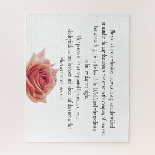 Puzzle Psaume 1 Ecriture Art - Bienheureux et Juste (Vertical)