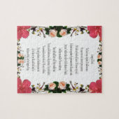 Puzzle Psaume 23, Cadre Fleur 110 pièces - Difficile (Horizontal)