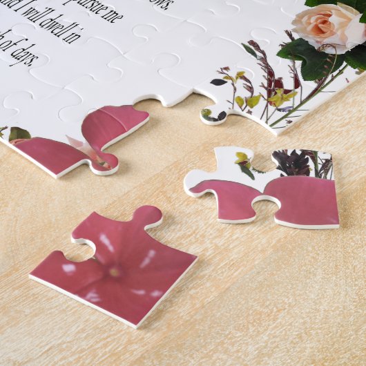 Puzzle Psaume 23, Cadre Fleur 110 pièces - Difficile (Côté)