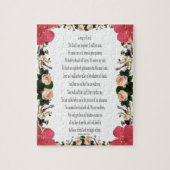 Puzzle Psaume 23, Cadre Fleur 110 pièces - Difficile (Vertical)