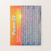 Puzzle Psaume 23 Red Ocean Sunset Bible Verse (Vertical)
