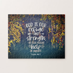 Puzzle Psaume 46:1 Dieu est notre Refuge et notre Force