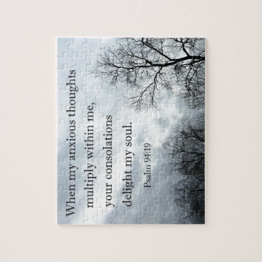 Puzzle Psaume 94:19 Quand mes pensées anxieuses se multip (Vertical)