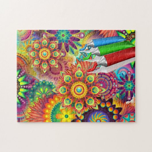 Puzzle Psychédélique colorée (Horizontal)