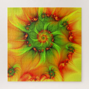 Puzzle Psychédélique colorée moderne art Abstrait fractal