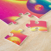 Puzzle Psychédélique cool Chat Kitty (Côté)