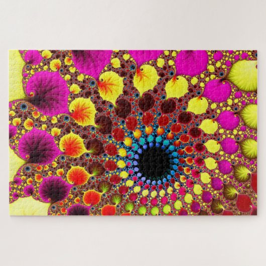 Puzzle Psychédélique Holographique Fractal Abstrait Manda (Horizontal)