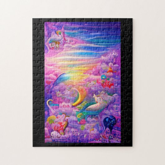 Puzzle Psychédélique multicouches rêve imaginaire coloré (Vertical)