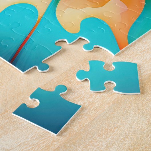 Puzzle Psychédélique Tie Dye Retro Surreal (Côté)