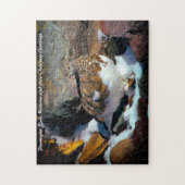 Puzzle Ptarmigan Bird Montana. voeux de Noël (Vertical)