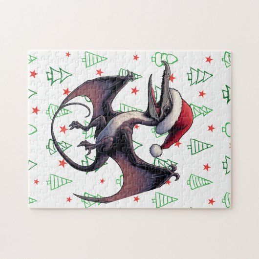 Puzzle Pterodactyle de Noël (Horizontal)