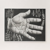 Puzzle Publicité d'impression vintage main ouverte (Horizontal)