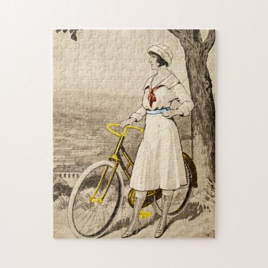 Puzzle Publicité vintage de bicyclette de femme des (Vertical)