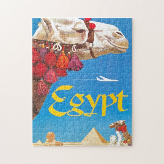 Puzzle Publicité Vintage Egypt Air Travel (Vertical)