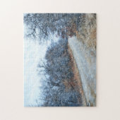 Puzzle Publié d'art hivernal de Snow Country Road (Vertical)
