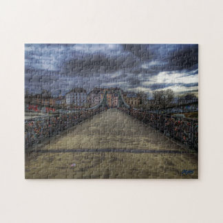 Puzzle “Puente de hierro – Frankfurt” Legpuzzel