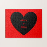 Puzzle Puffy Heart<br><div class="desc">Puffy coeur puzzle. Vous pouvez customiser la couleur et le texte de l'Arrière - plan.</div>