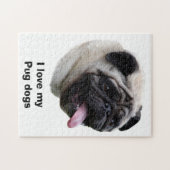 Puzzle Pug dog pet photo (Horizontal)