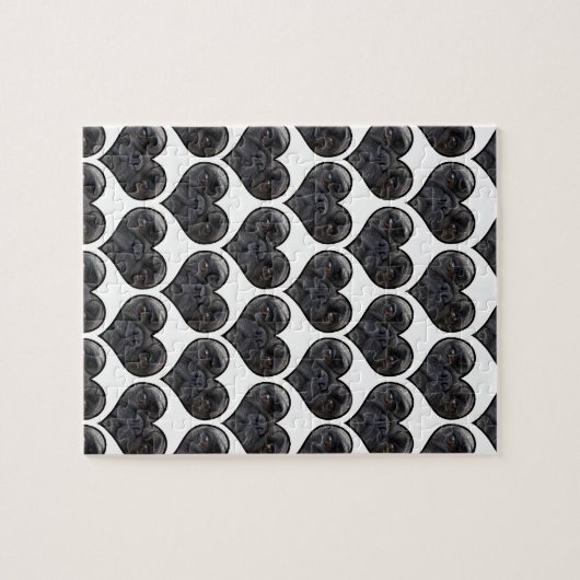 Puzzle Pug Hearts (Horizontal)