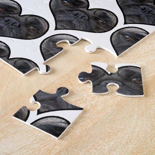 Puzzle Pug Hearts (Côté)