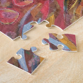 Puzzle Pug prétendant, un collage abstrait de masquage (Côté)