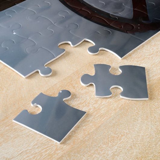 Puzzle Pug Snowy Sleigh Christmas Decor (Côté)