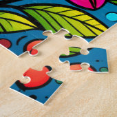 Puzzle Puissance de fleur hippie de printemps rétro (Côté)