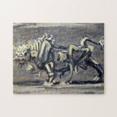 Puzzle Puissant tableau de Lee Jung-seob "White Ox 1" (Horizontal)