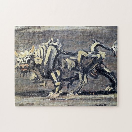 Puzzle Puissant tableau de Lee Jung-seob "White Ox 1" (Horizontal)