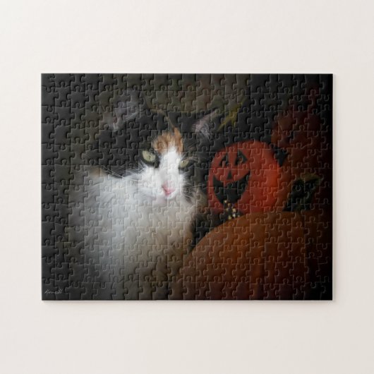 Puzzle Puma sur citrouille (Horizontal)