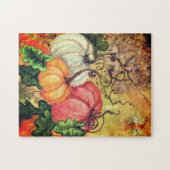 Puzzle Pumpkins - Watercolor - (Horizontal)