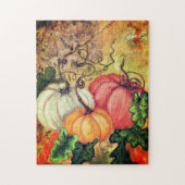 Puzzle Pumpkins - Watercolor - (Vertical)