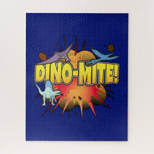 Puzzle Pun Dino-mite Dinosaure Lover Dynamite (Vertical)