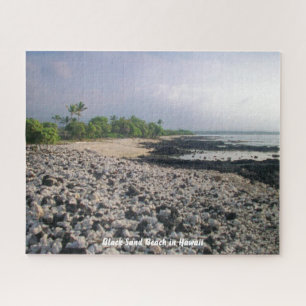 Puzzle PunaluGu Plage de sable noir Hawaii Big Island