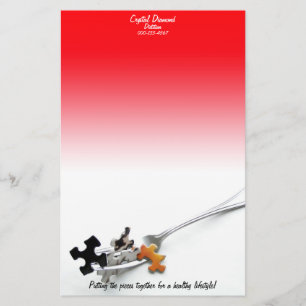 Puzzle punk Fork Red Ombre Briefpapier