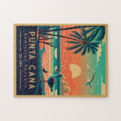 Puzzle Punta Cana DR Retro Sunset Souvenirs 1960 (Horizontal)