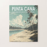 Puzzle Punta Cana République Dominicaine Travel Art Vinta<br><div class="desc">Design vectoriel Punta Cana. La région de Bávaro et Punta Cana forment ce qu'on appelle la Costa del Coco,  ou Côte des cocotiers,  une zone de luxueux complexes tout compris.</div>