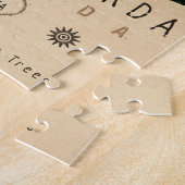 Puzzle Punta Gorda Florida Retro Sunset Palm tree 1960 (Côté)